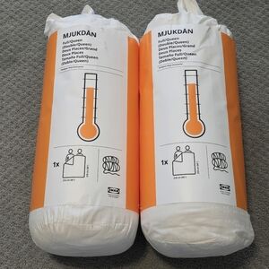 NEW. 2 (two) Ikea Mjukdan full/queen size duvet inserts/comforters.